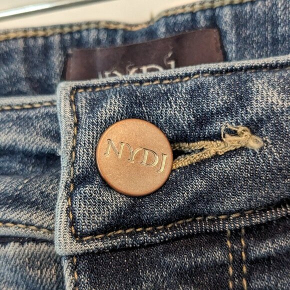 NYDJ Alina Leggings Womens 16 Side Detail Embroidery Denim Ankle Jeans - Picture 6 of 16
